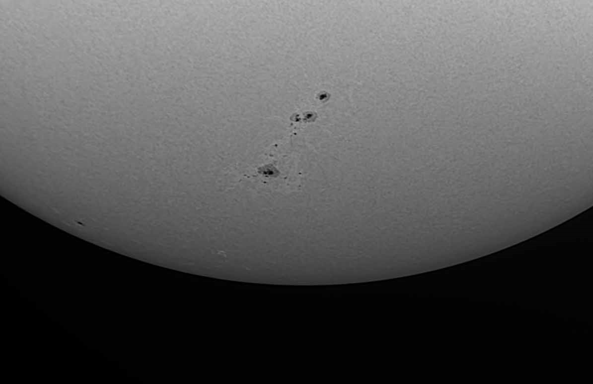 My first photo of sunspots on the Sun surface